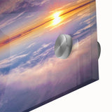 Large abstract wall art depicting a Bolivian landscape in muted earth tones on acrylic glass.