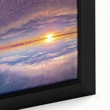 Extra large framed canvas depicting a textured scene of Bolivia's landscape in black with colorful accents.