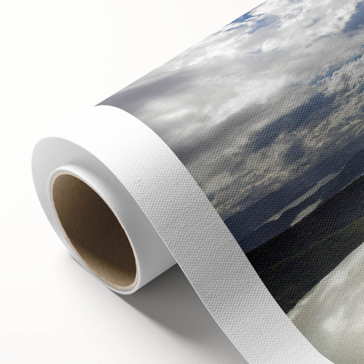 Art Deco style poster of a Brazilian landscape in pastel shades on rolled canvas, ideal for nursery wall art.