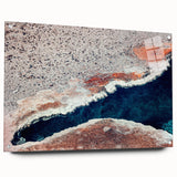 Yellowstone National Park scenery on acrylic glass, featuring vivid natural colors, ideal for dining room decor.