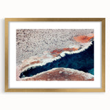 Extra large wall art featuring an abstract depiction of Yellowstone with textured elements in earth tones.