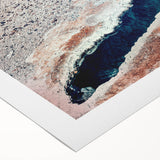 Art deco poster of Yellowstone scenery in muted earth tones on rolled canvas, suitable for dining room wall art.