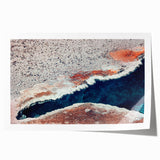 Yellowstone National Park scenery on a rolled canvas print, featuring vibrant green and blue tones.