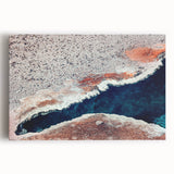 Black and white photograph of Yellowstone National Park on stretched canvas, ideal for kitchen art.