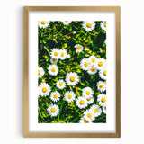 Extra large abstract art print featuring textured swirls in vibrant spring hues, framed in gold, ideal for living room decor.