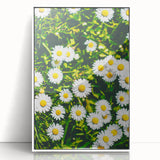 Art deco poster of a spring scene in pastel shades on white acrylic, ideal for nursery wall art.