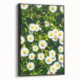 Black and white vintage poster art of a spring landscape on framed canvas, ideal for bedroom decor.