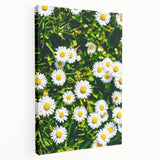 Spring-themed abstract canvas in soft green and pink tones, ideal for kitchen wall art.