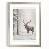 Textured abstract art print in cool blue tones, framed in silver, ideal for modern bedroom ambiance.