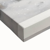 Large art on stretched canvas featuring a black and white winter landscape, ideal for bedroom wall decor.