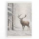 Winter tree silhouette in black and white on large stretched canvas, suitable for kitchen wall art.