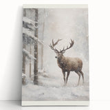 Winter landscape in black and white on large stretched canvas, ideal for kitchen wall art or bedroom ambiance.