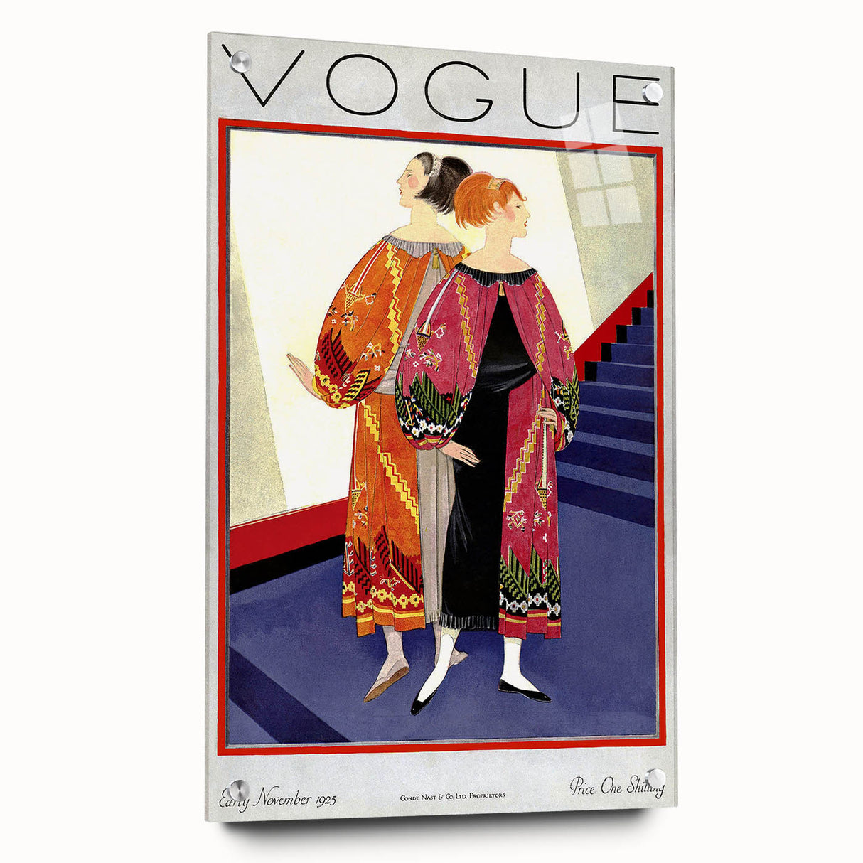 1925 Art Deco Vogue Fashion Print - Embroidered Coats Wall Art