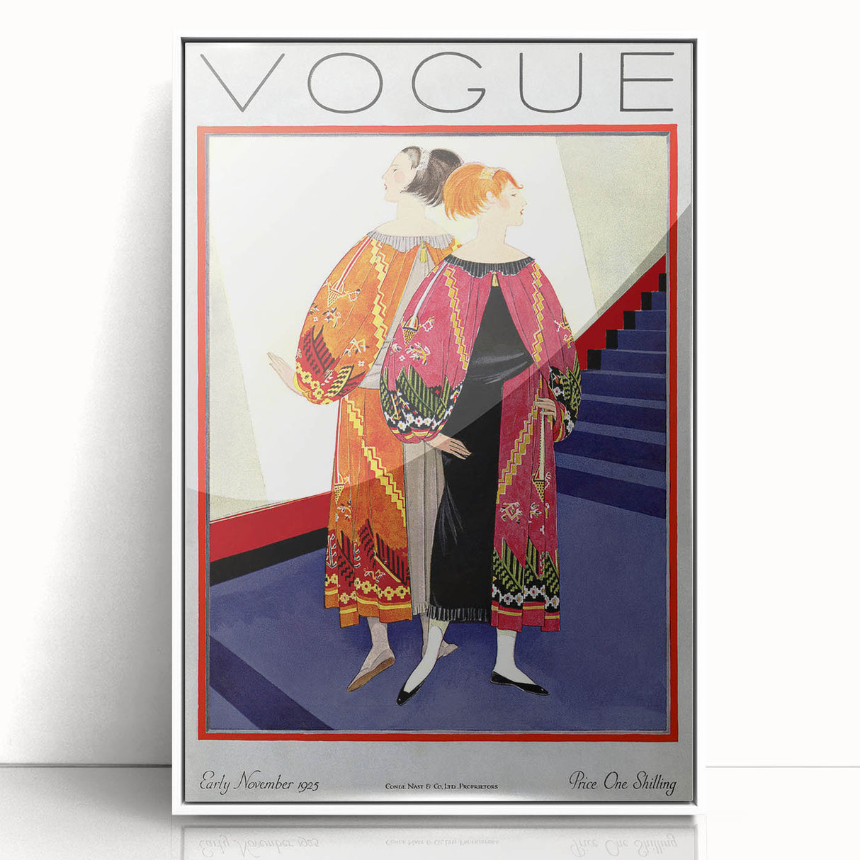 1925 Art Deco Vogue Fashion Print - Embroidered Coats Wall Art