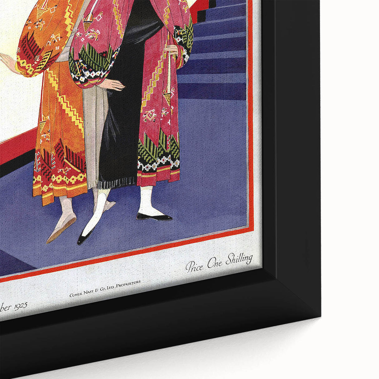 1925 Art Deco Vogue Fashion Print - Embroidered Coats Wall Art