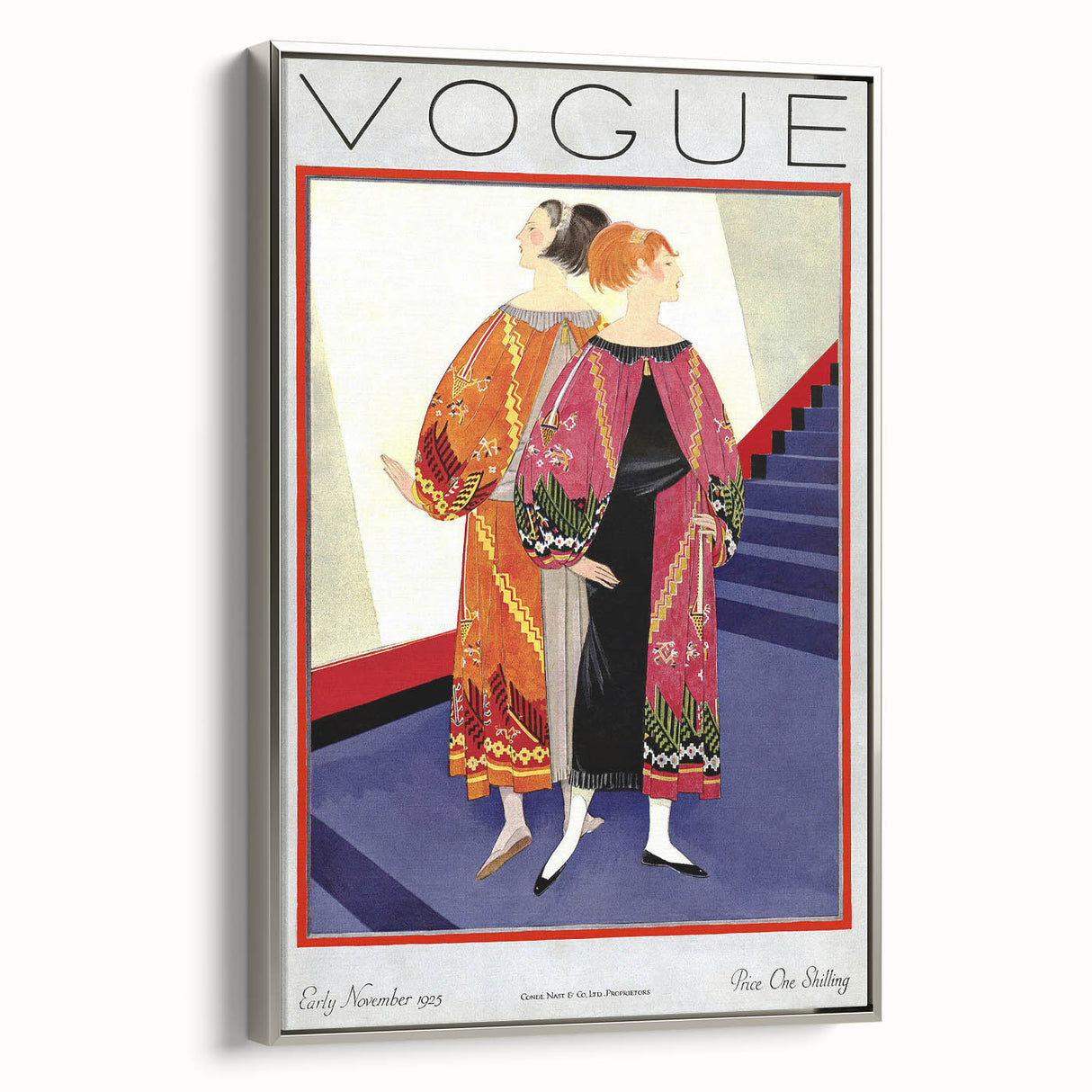 1925 Art Deco Vogue Fashion Print - Embroidered Coats Wall Art