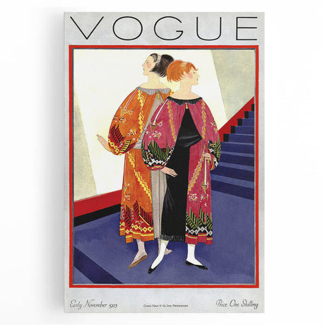 1925 Art Deco Vogue Fashion Print - Embroidered Coats Wall Art