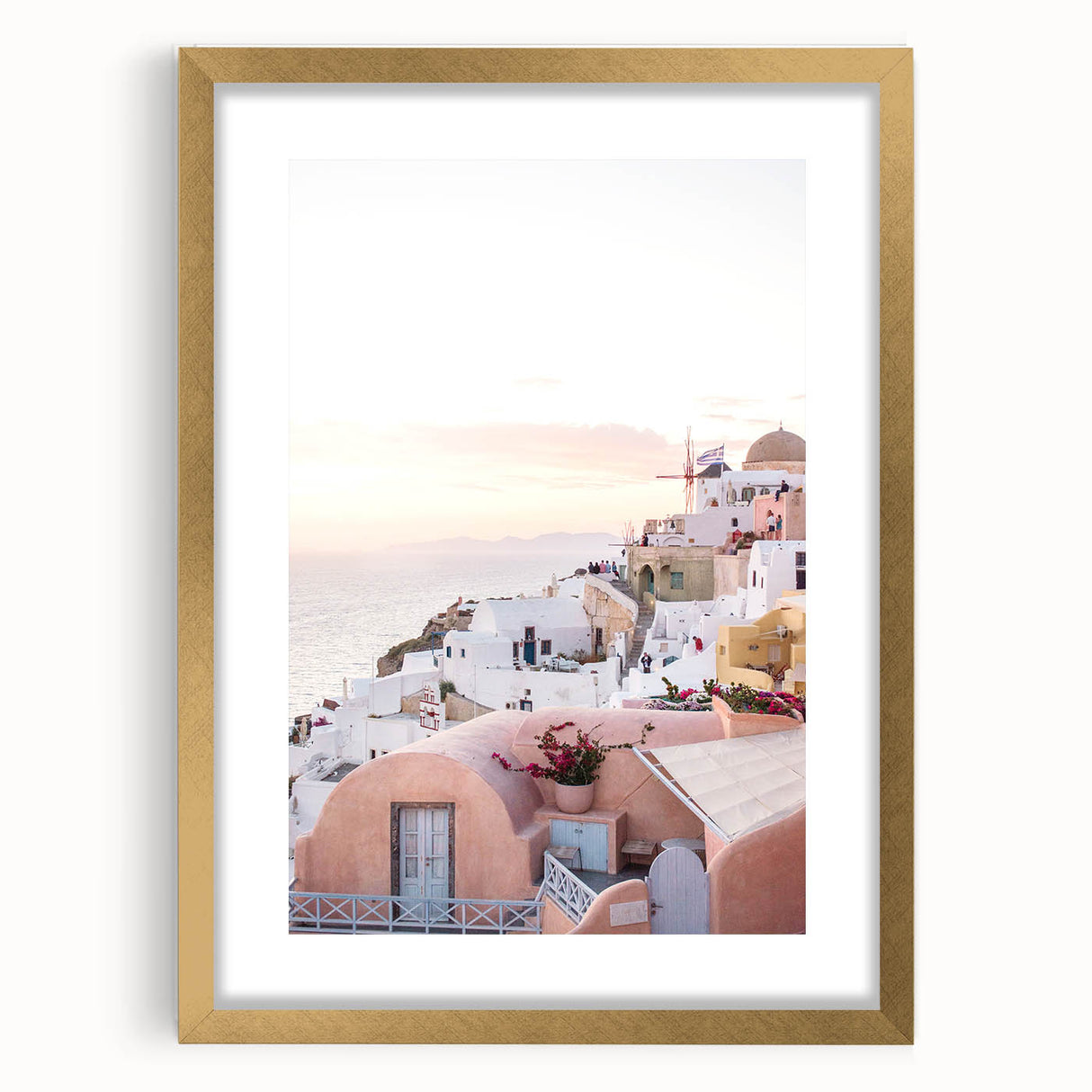 Extra large abstract art print with textured design in gold and beige tones, framed, ideal for living room decor.