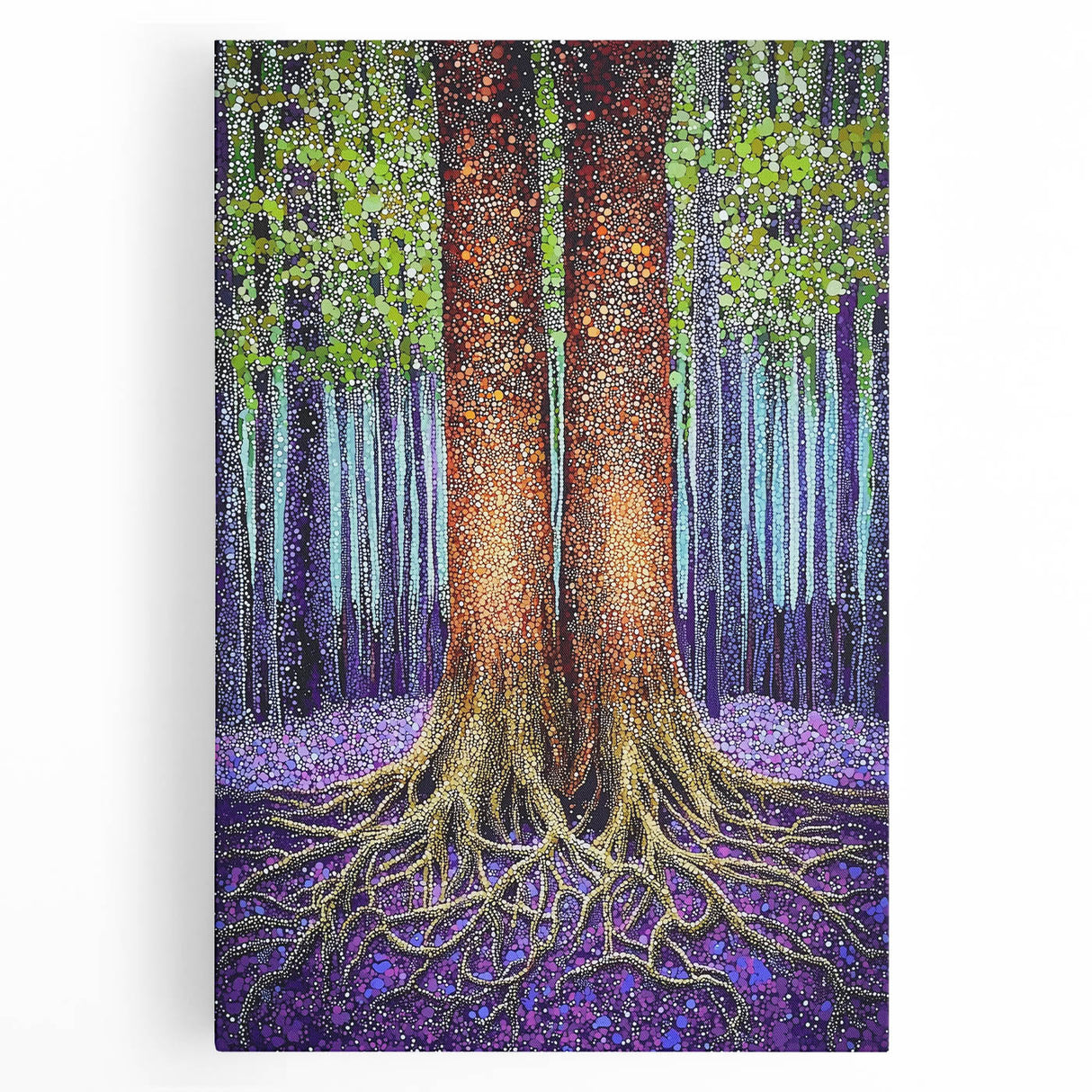 Abstract floral canvas art showcasing vibrant colors and intricate designs, perfect for modern home decor. Ideal for enhancing living spaces with artistic flair.