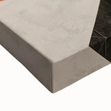 Abstract minimalist wall art on stretched canvas showcasing soft pastel colors with geometric shapes and textures, perfect for modern home decor enhancement.