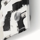 Geometric Abstract Wall Decor – Black and White Modern Canvas