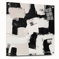 Geometric Abstract Wall Decor – Black and White Modern Canvas
