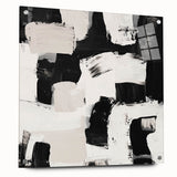 Geometric Abstract Wall Decor – Black and White Modern Canvas