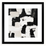 Geometric Abstract Wall Decor – Black and White Modern Canvas