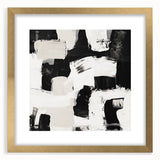 Geometric Abstract Wall Decor – Black and White Modern Canvas