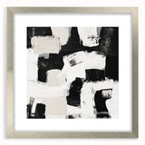 Geometric Abstract Wall Decor – Black and White Modern Canvas