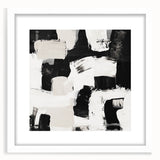Geometric Abstract Wall Decor – Black and White Modern Canvas