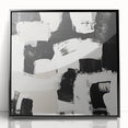 Geometric Abstract Wall Decor – Black and White Modern Canvas