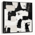 Geometric Abstract Wall Decor – Black and White Modern Canvas