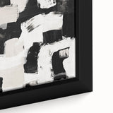 Geometric Abstract Wall Decor – Black and White Modern Canvas