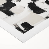 Geometric Abstract Wall Decor – Black and White Modern Canvas