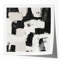 Geometric Abstract Wall Decor – Black and White Modern Canvas