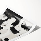 Geometric Abstract Wall Decor – Black and White Modern Canvas