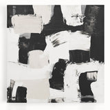 Geometric Abstract Wall Decor – Black and White Modern Canvas