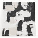 Geometric Abstract Wall Decor – Black and White Modern Canvas