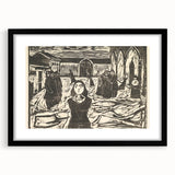 Expressionist Art: The Pretenders | Bold Edvard Munch Black Print