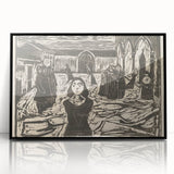 Expressionist Art: The Pretenders | Bold Edvard Munch Black Print