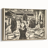 Expressionist Art: The Pretenders | Bold Edvard Munch Black Print