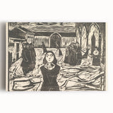 Expressionist Art: The Pretenders | Bold Edvard Munch Black Print