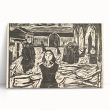 Expressionist Art: The Pretenders | Bold Edvard Munch Black Print