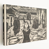 Expressionist Art: The Pretenders | Bold Edvard Munch Black Print