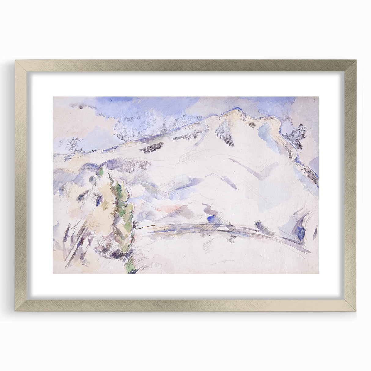 Impressionist Sketch of Mont Sainte-Victoire by Paul Cézanne