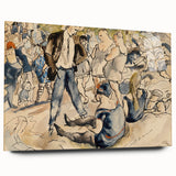 Vibrant Beach Scene Modern Art - Coney Island Inspired Wall Decor