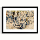 Vibrant Beach Scene Modern Art - Coney Island Inspired Wall Decor