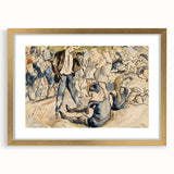 Vibrant Beach Scene Modern Art - Coney Island Inspired Wall Decor