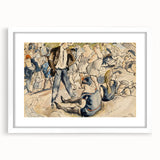 Vibrant Beach Scene Modern Art - Coney Island Inspired Wall Decor